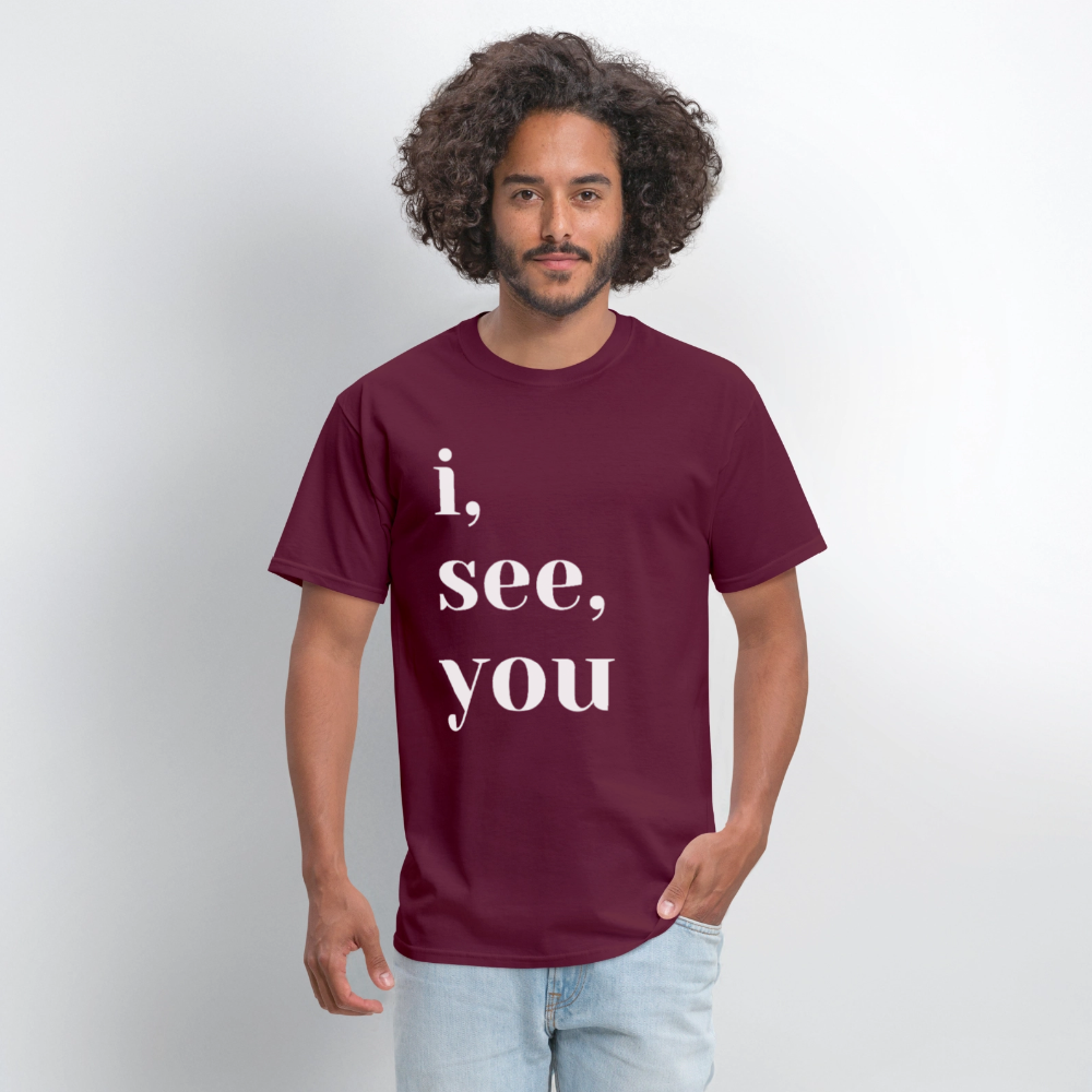 I See You - burgundy